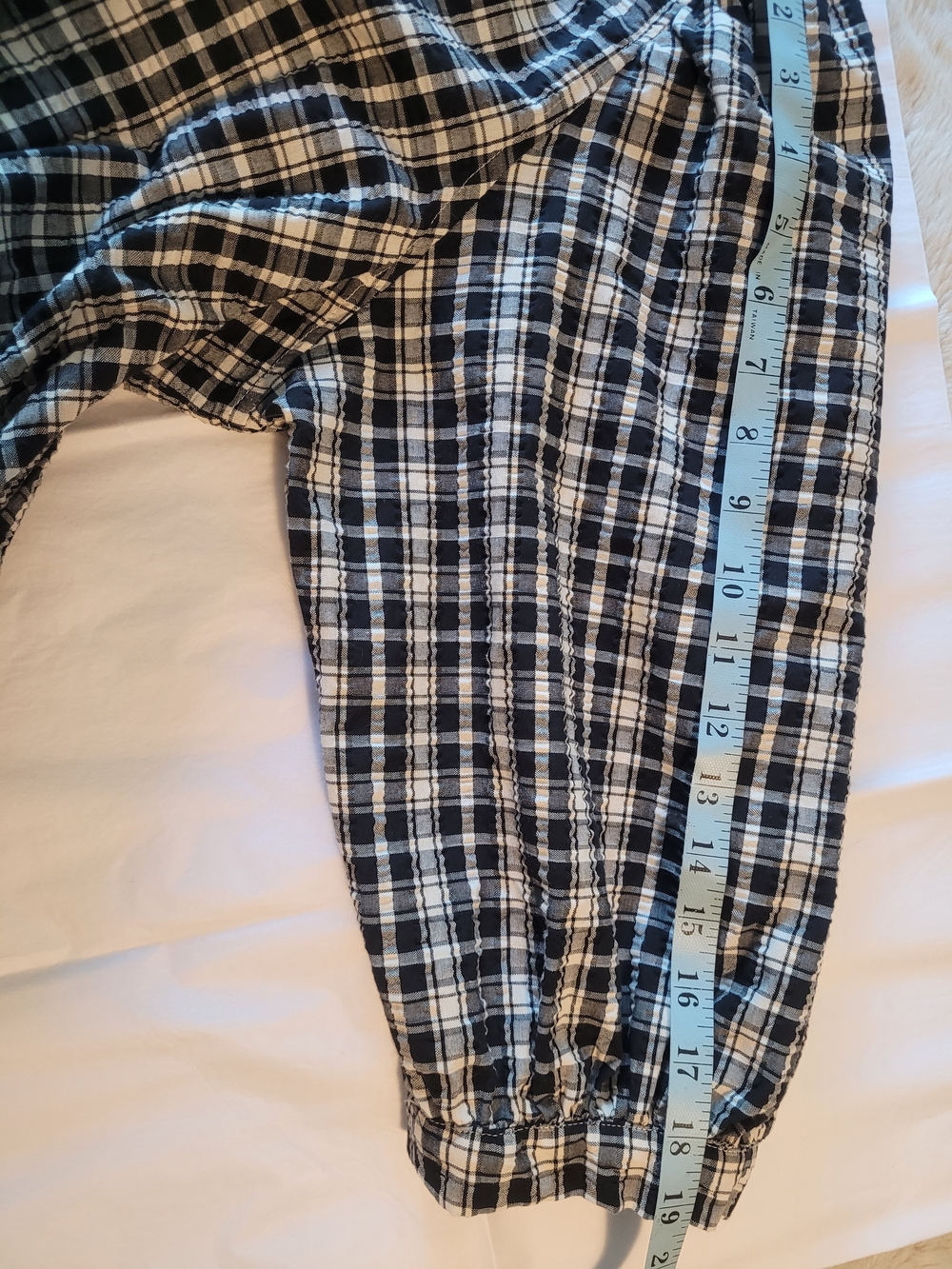 A New Day Black and Cream Plaid Wrap Midi Dress - Picture 11 of 14